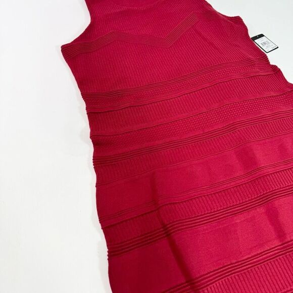 Rachel Roy Collection Dress Women’s 1X Ribbed Sleeveless ribbed Career NWT red - Picture 2 of 10